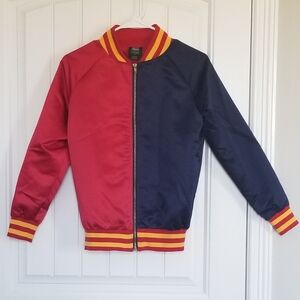DC Comics Red and Blue Bomber Jacket